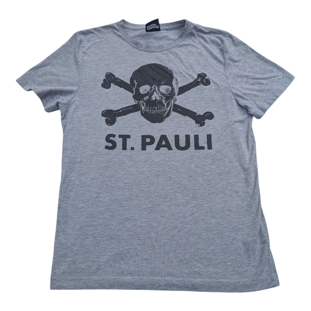 St. Pauli Skull Crossbones Unisex T-Shirt Official Soccer S Y2K Germany Football